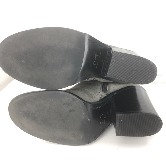 Marc Fisher Mena Gray Suede Block Heel Boot 7.5 - Picture 4 of 8